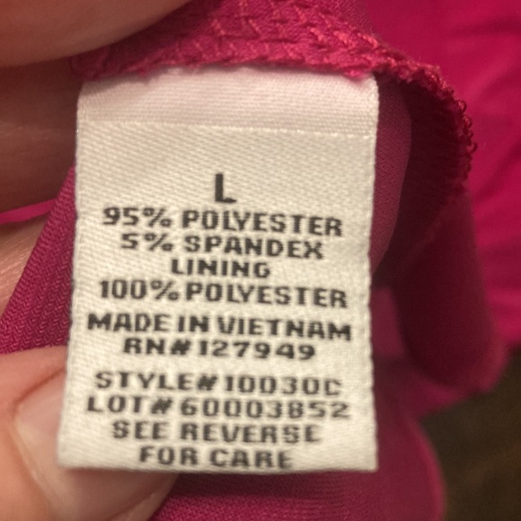 NWT Emma & Michelle pink sleeveless halter neck dress w/ gold buttons size L - Picture 8 of 8